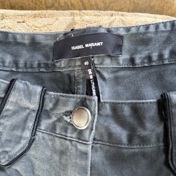 ISABEL MARANT Lace Up Coated Piping Jeans 40 / 8 - Picture 2 of 5